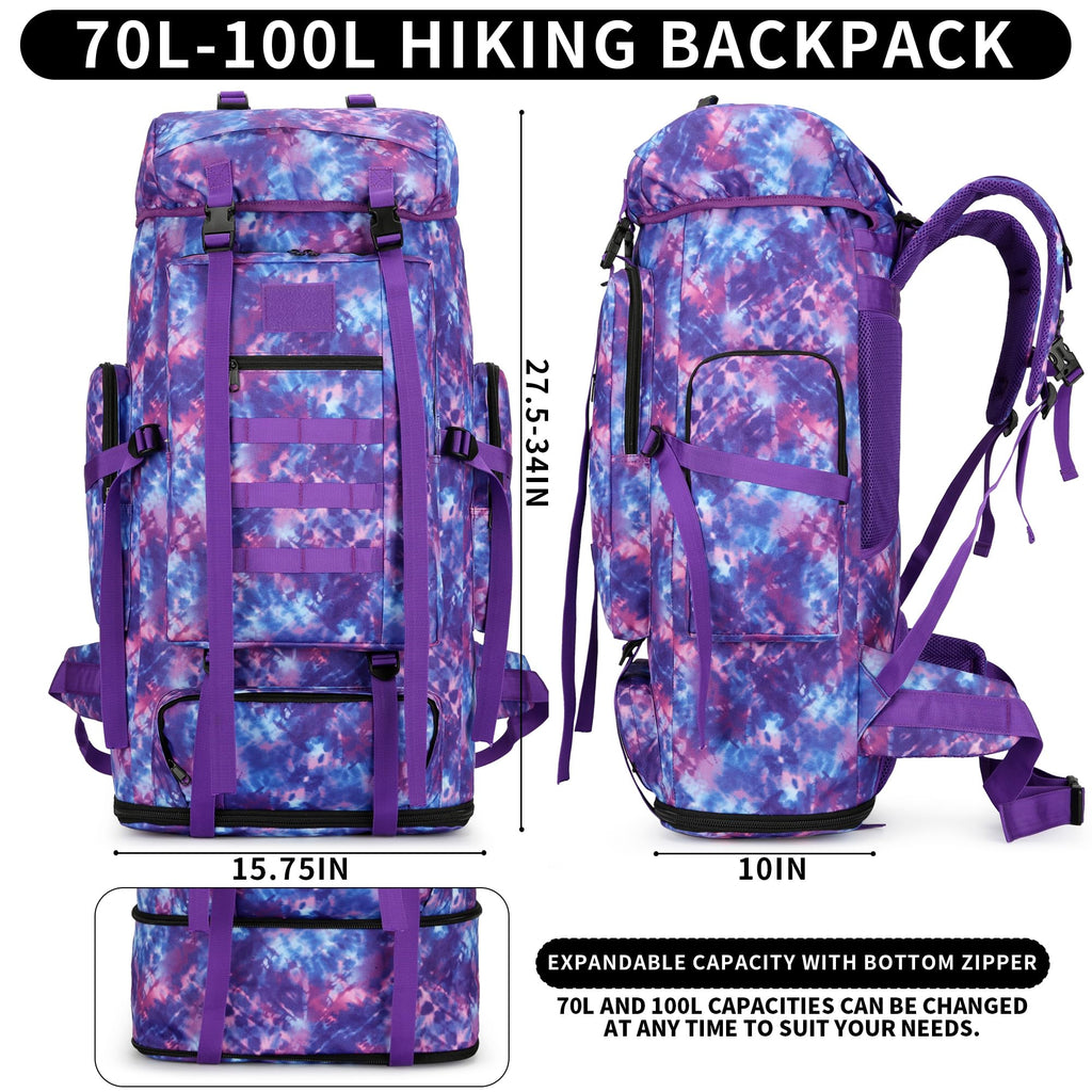 Hiking Backpack 70L/100L Camping Backpack Military Rucksack