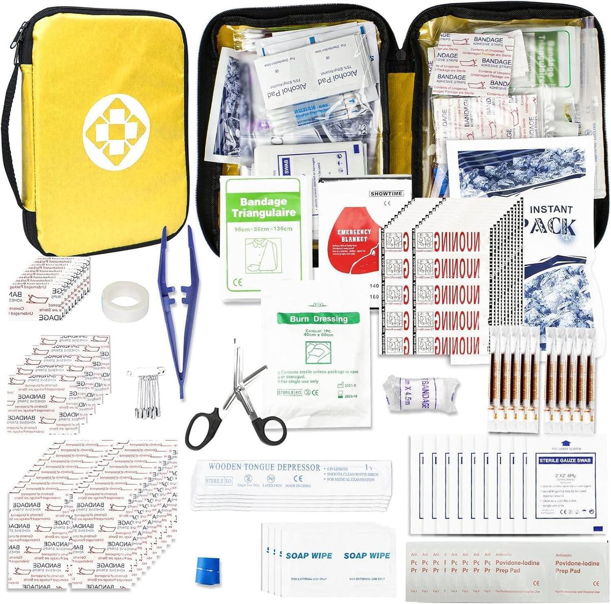 First Aid Kit - 300 Pieces - Car, Home, Camping Essentials