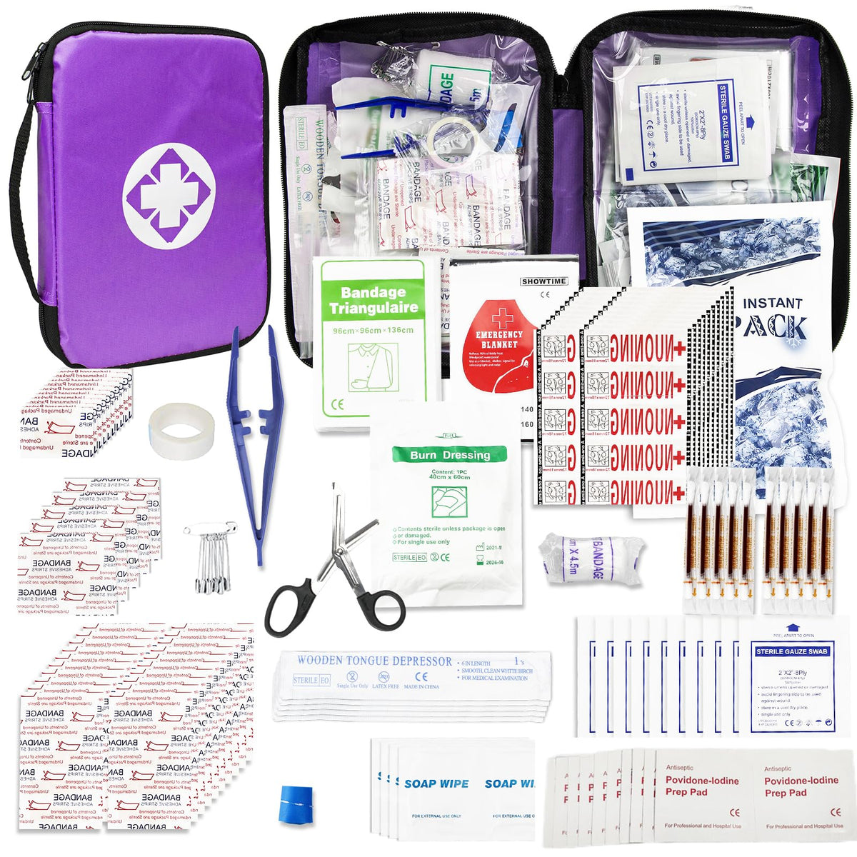 First Aid Kit - 300 Pieces - Car, Home, Camping Essentials