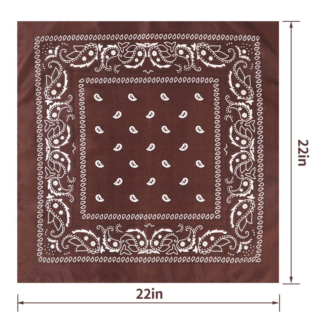 Jeatonge 20 Pcs Bandanas for Women Men Head Scarf Handkerchief 22x22 Inch