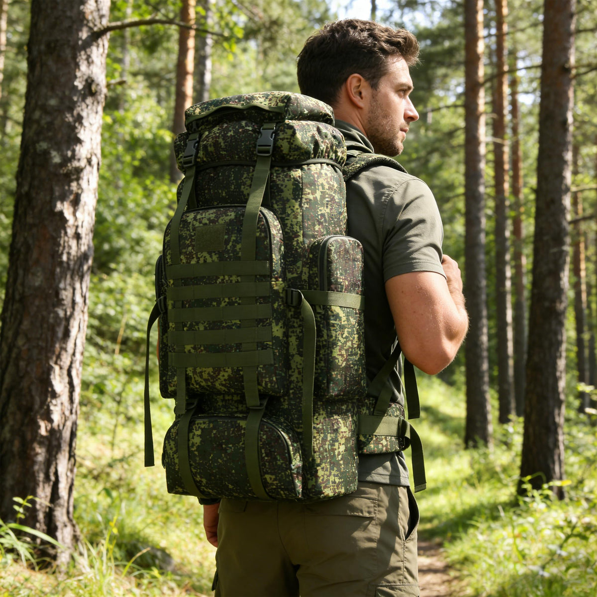 Hiking Backpack 70L/100L Camping Backpack Military Rucksack