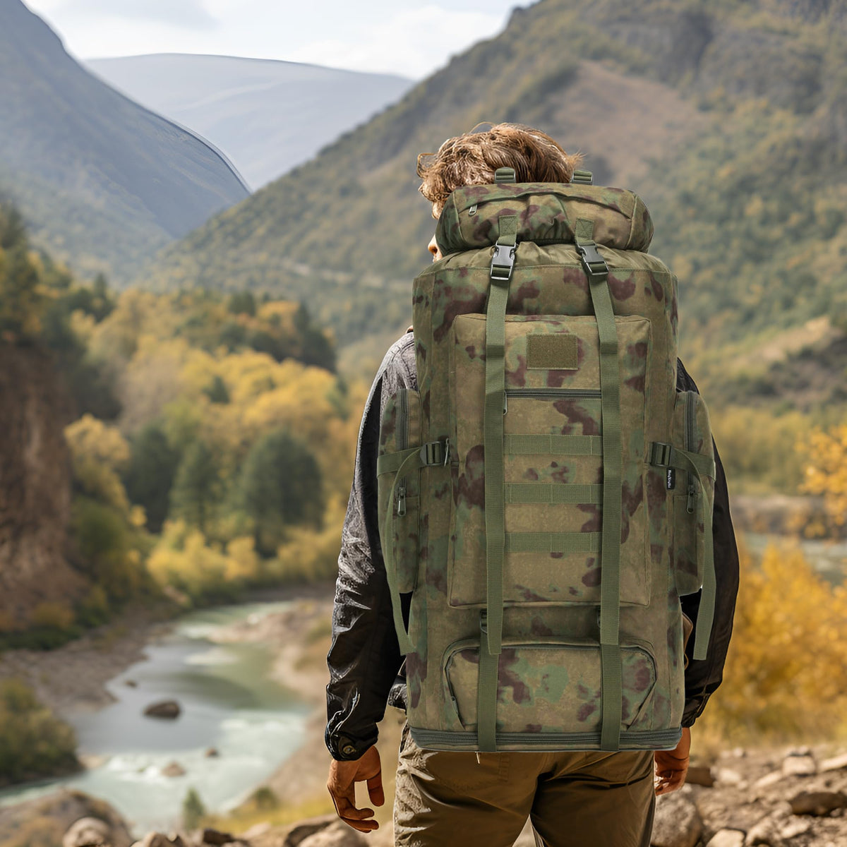 Hiking Backpack 70L/100L Camping Backpack Military Rucksack