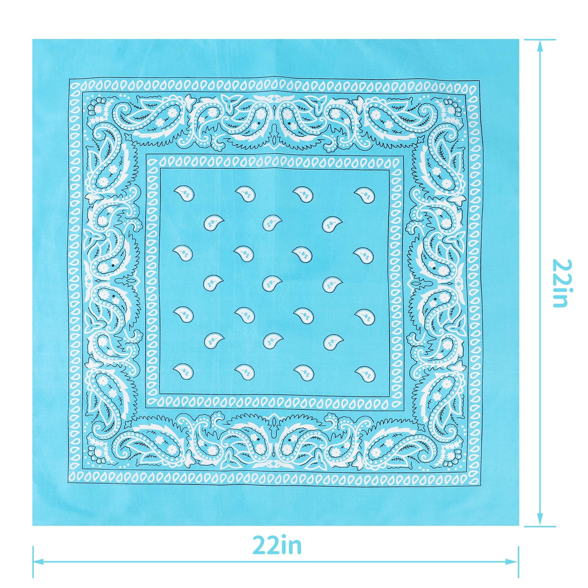 Jeatonge 20 Pcs Bandanas for Women Men Head Scarf Handkerchief 22x22 Inch