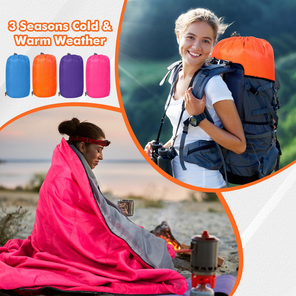 Macarrie 4 Pack 0 Degree Sleeping Bags for Adults