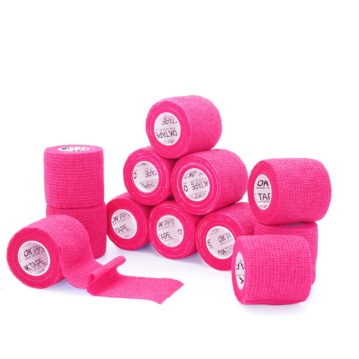 OK TAPE Self Adherent Cohesive Bandages Wrap 12Packs 2" x 5 Yards