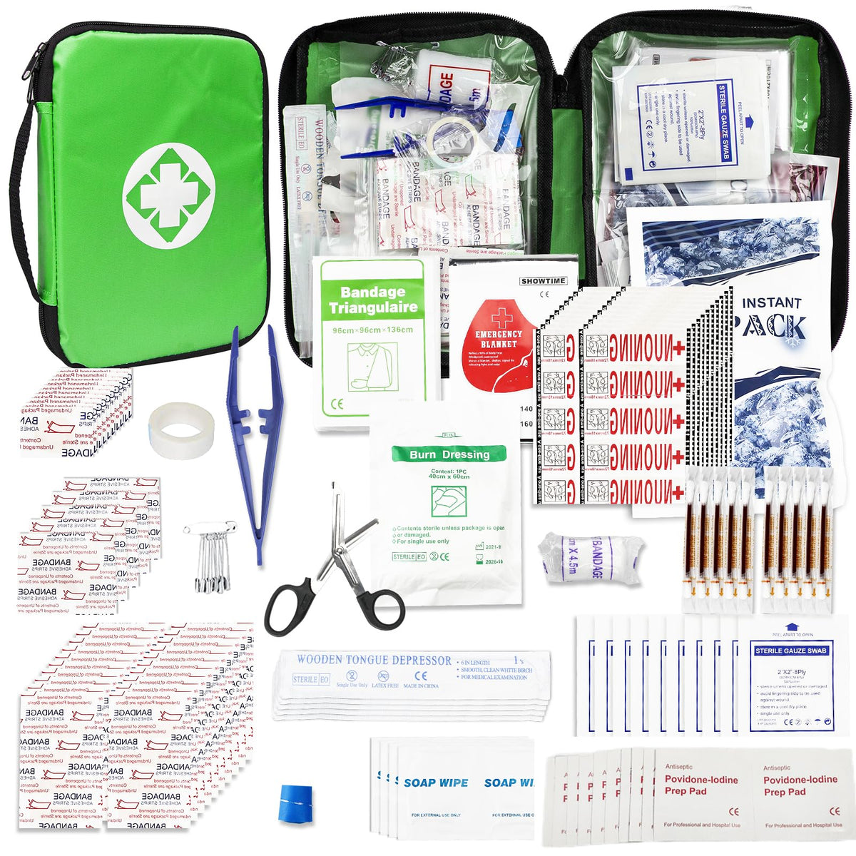 First Aid Kit - 300 Pieces - Car, Home, Camping Essentials