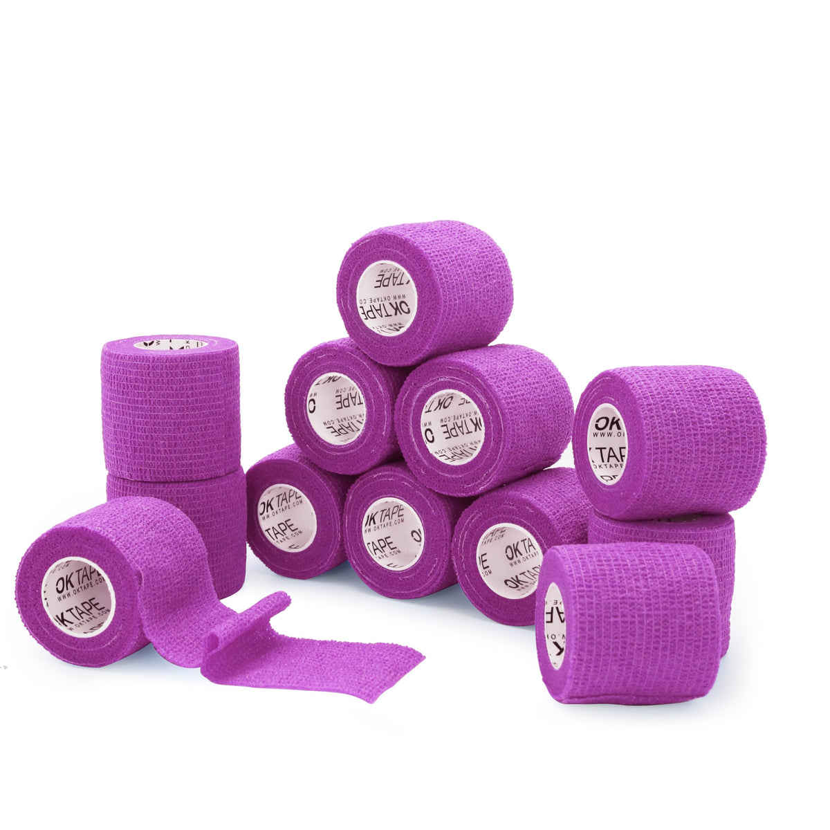 OK TAPE Self Adherent Cohesive Bandages Wrap 12Packs 2" x 5 Yards