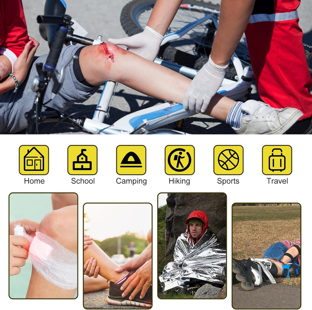First Aid Kit - 300 Pieces - Car, Home, Camping Essentials