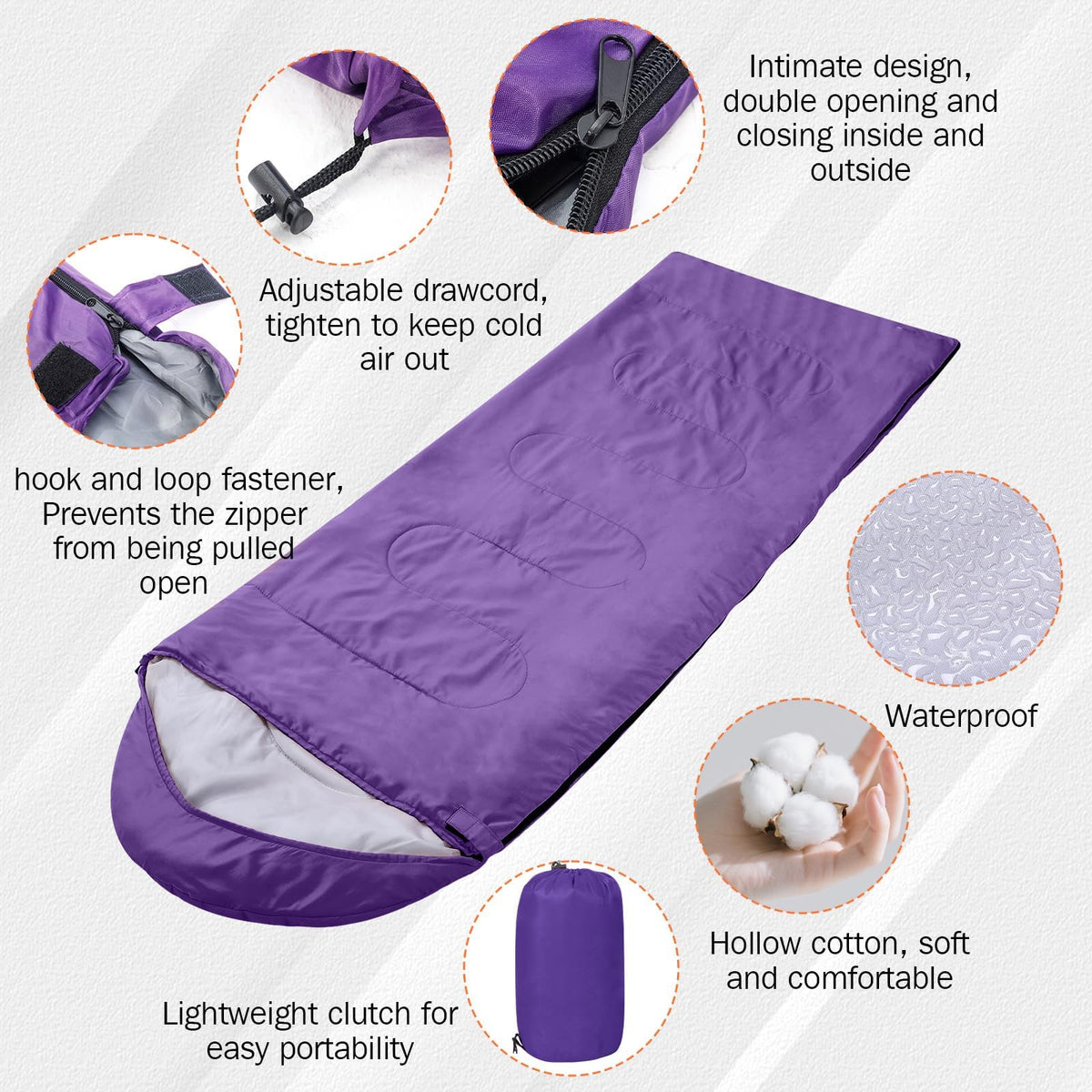 Macarrie 4 Pack 0 Degree Sleeping Bags for Adults