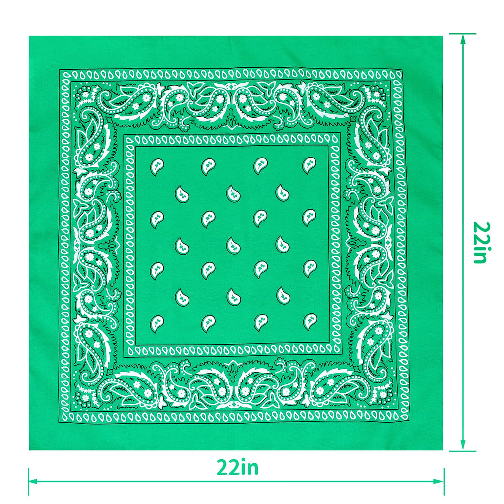 Jeatonge 20 Pcs Bandanas for Women Men Head Scarf Handkerchief 22x22 Inch