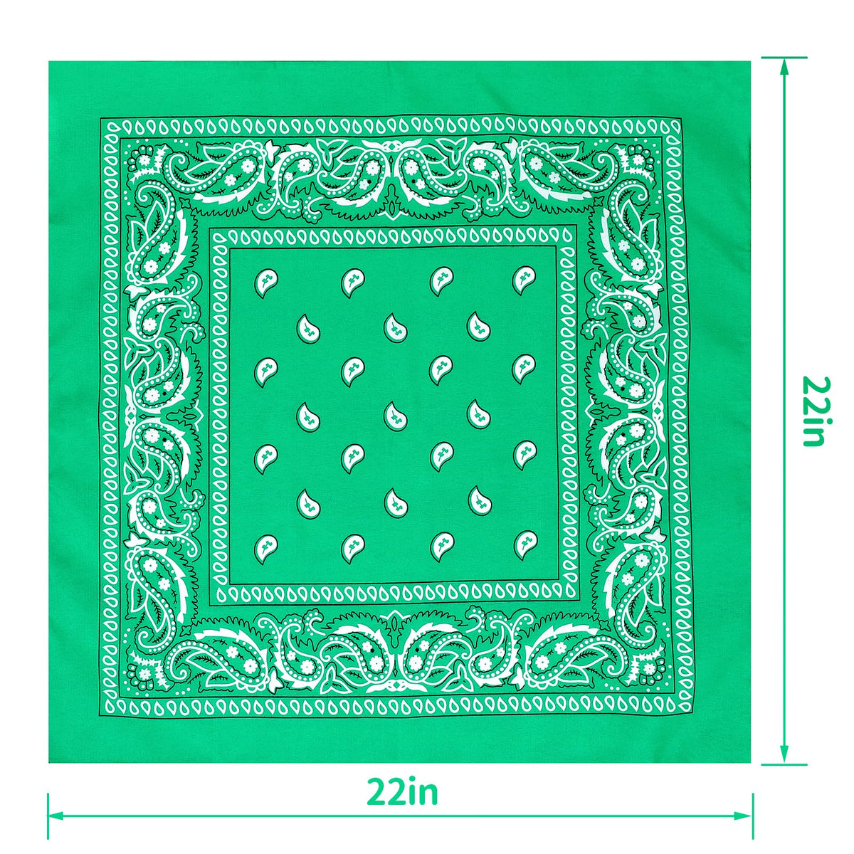 Jeatonge 20 Pcs Bandanas for Women Men Head Scarf Handkerchief 22x22 Inch