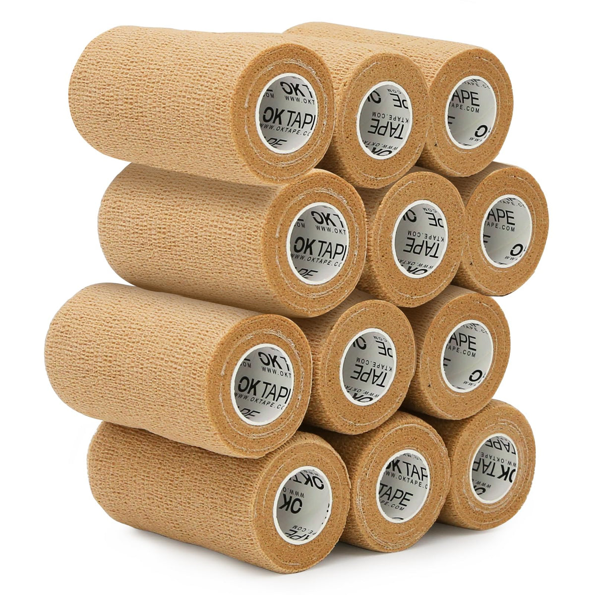 OK TAPE Self Adherent Cohesive Bandages Wrap 12Packs 2" x 5 Yards