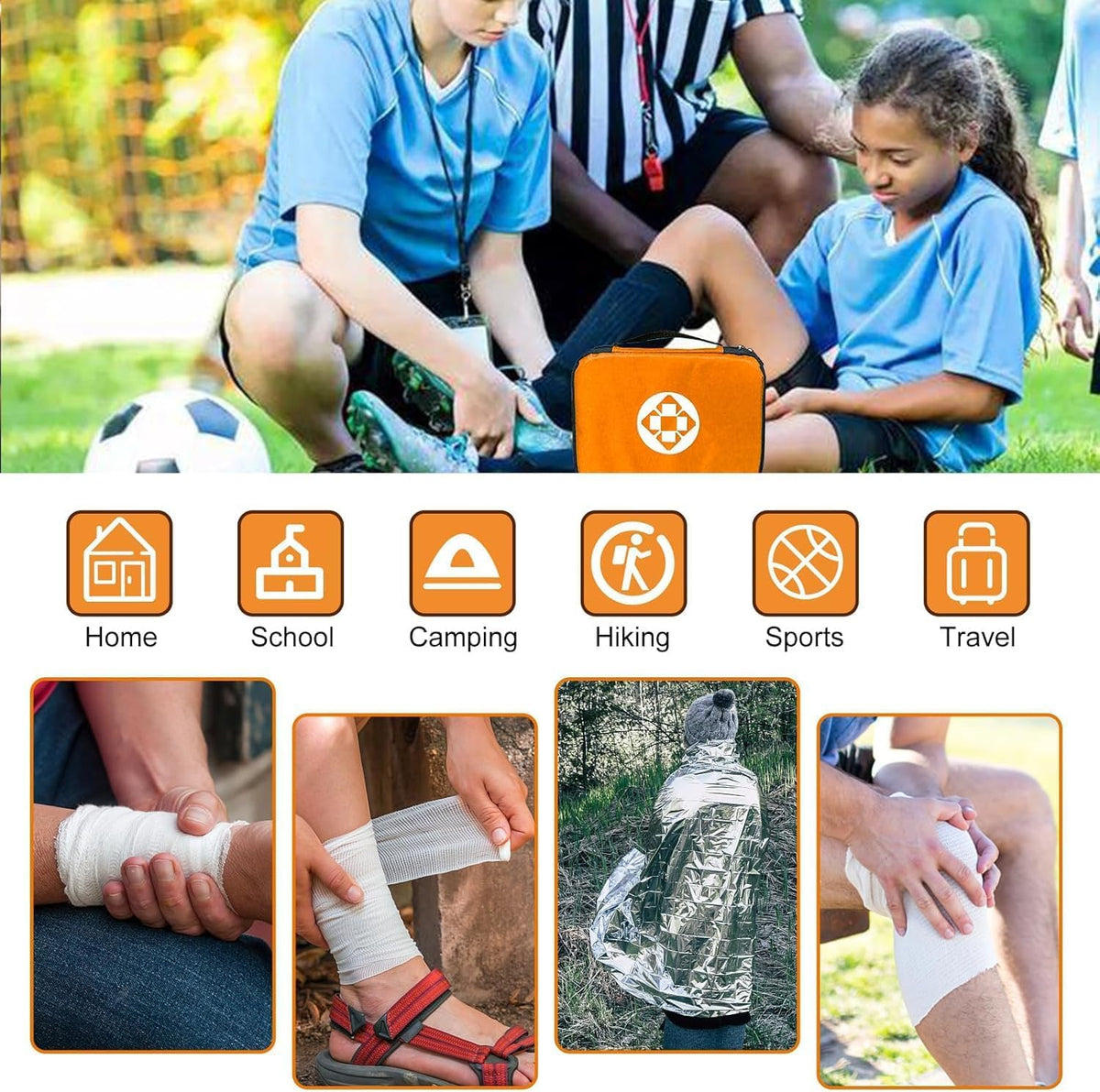 First Aid Kit - 300 Pieces - Car, Home, Camping Essentials