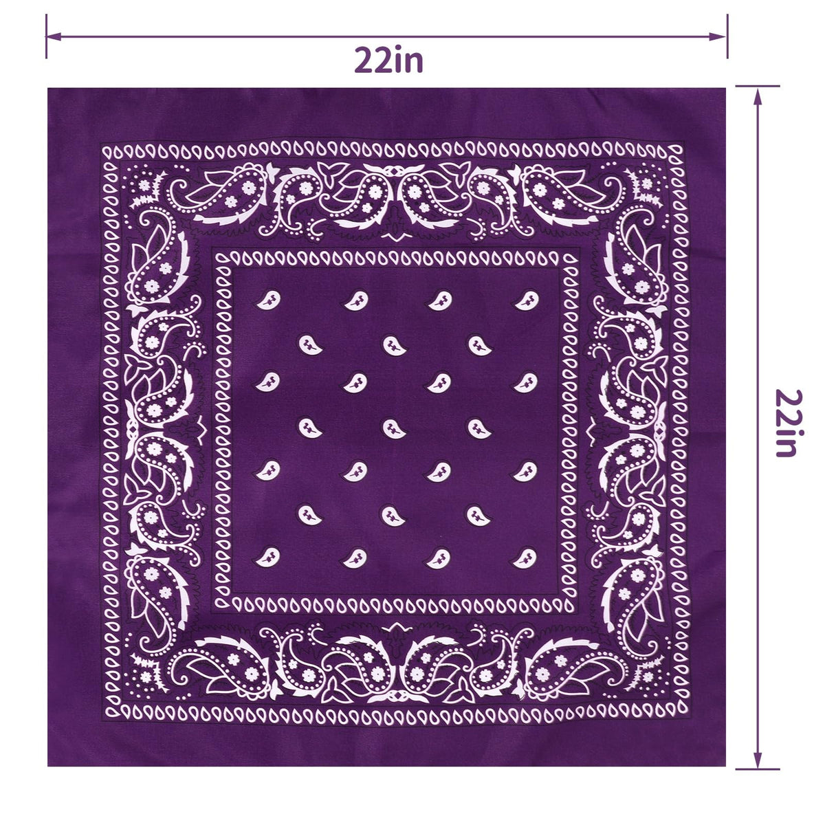 Jeatonge 20 Pcs Bandanas for Women Men Head Scarf Handkerchief 22x22 Inch