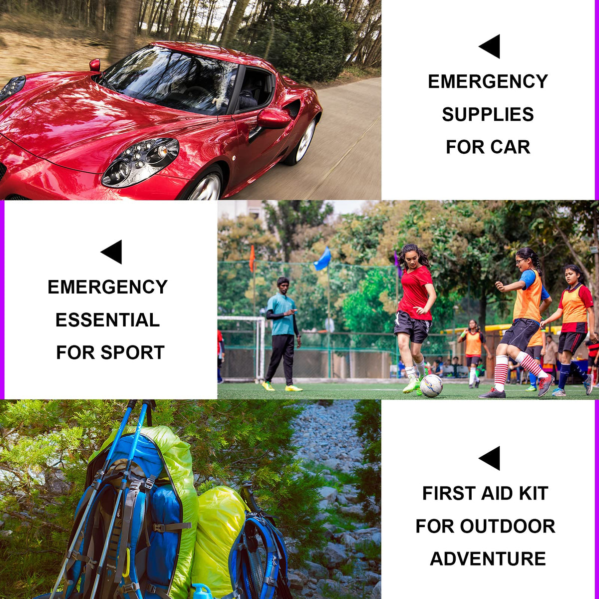 First Aid Kit - 300 Pieces - Car, Home, Camping Essentials