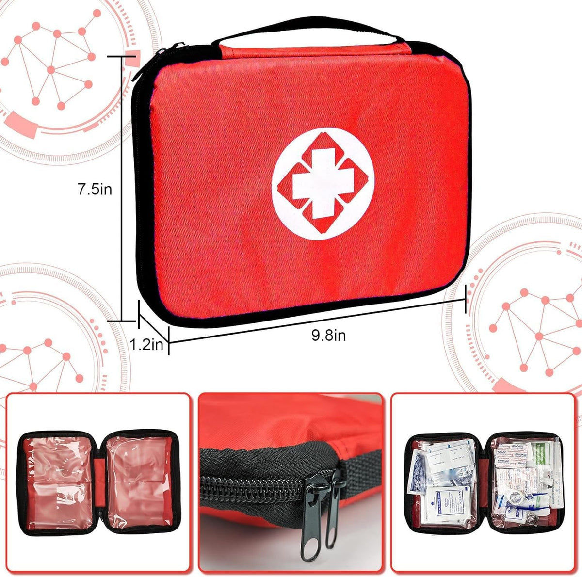 First Aid Kit - 300 Pieces - Car, Home, Camping Essentials