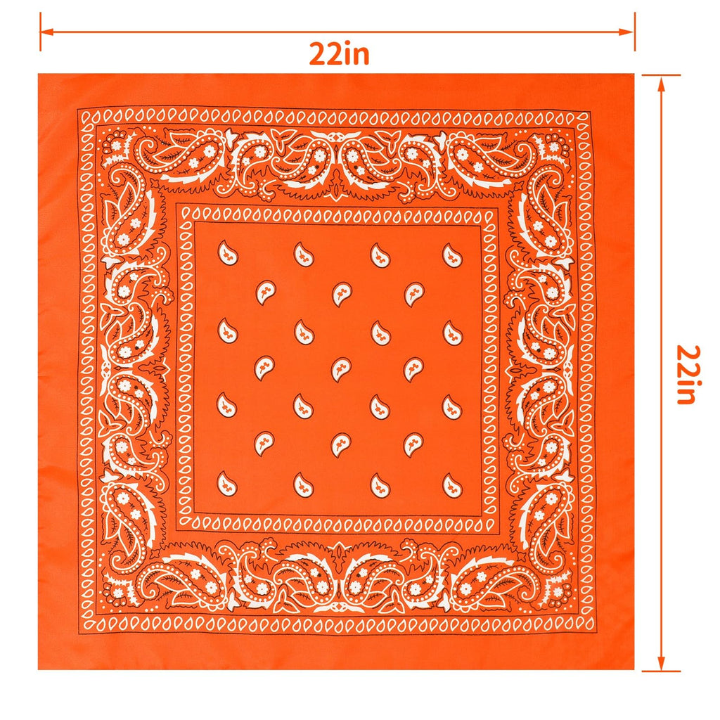 Jeatonge 20 Pcs Bandanas for Women Men Head Scarf Handkerchief 22x22 Inch