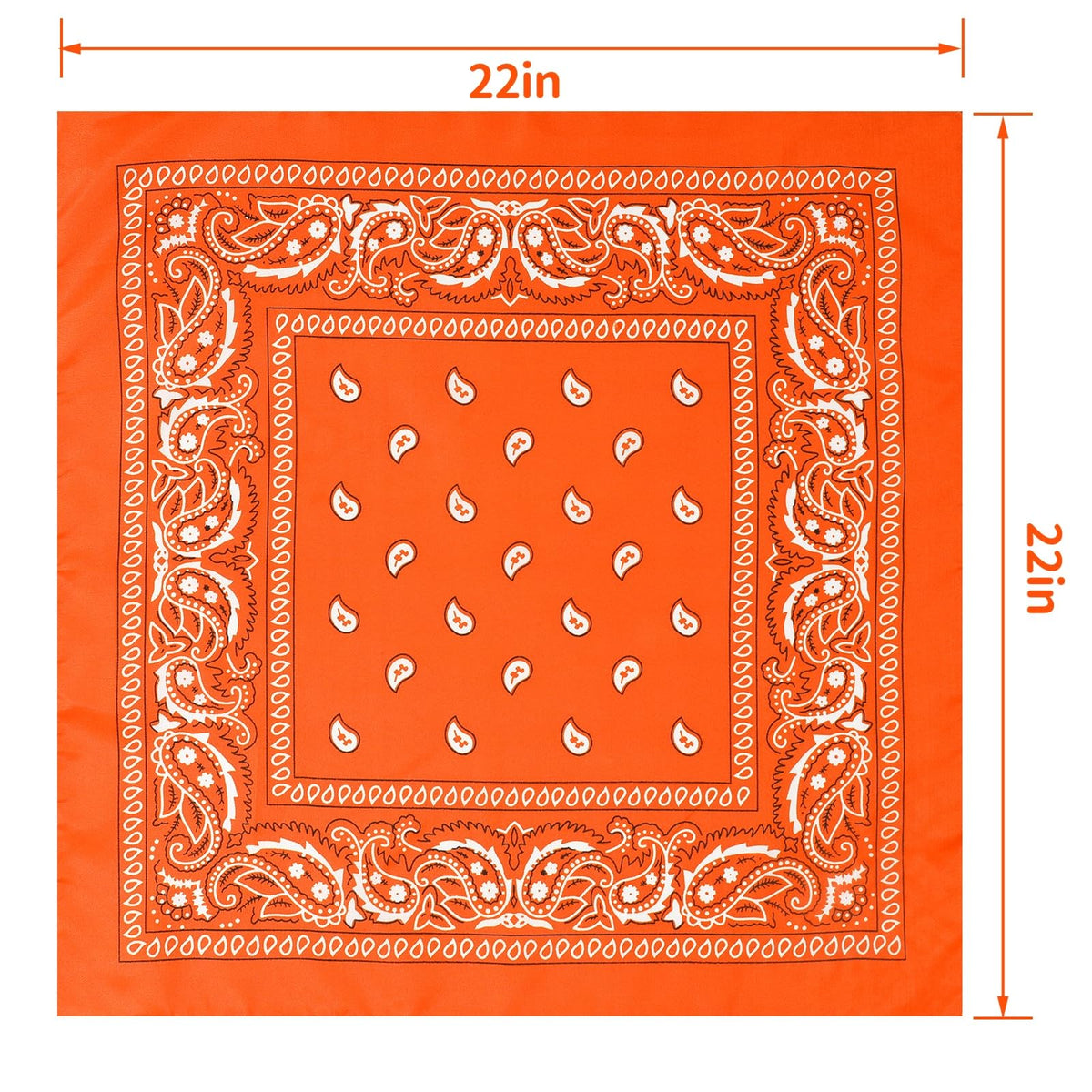 Jeatonge 20 Pcs Bandanas for Women Men Head Scarf Handkerchief 22x22 Inch