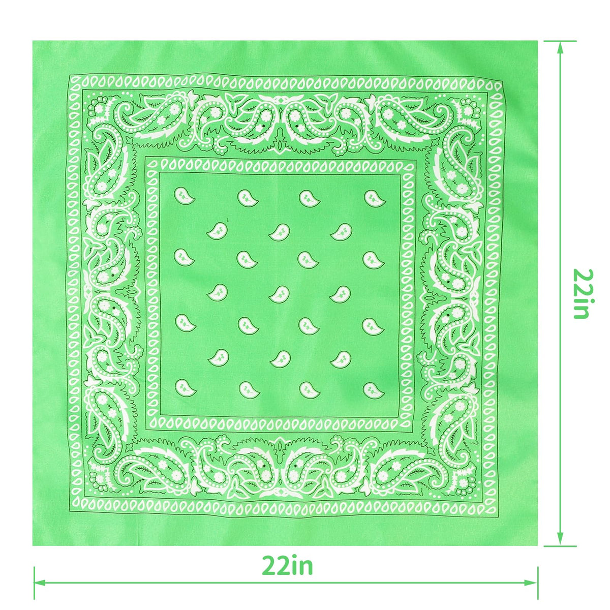 Jeatonge 20 Pcs Bandanas for Women Men Head Scarf Handkerchief 22x22 Inch