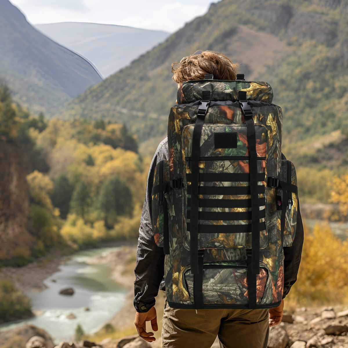 Hiking Backpack 70L/100L Camping Backpack Military Rucksack