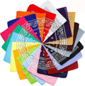 Jeatonge 20 Pcs Bandanas for Women Men Head Scarf Handkerchief 22x22 Inch