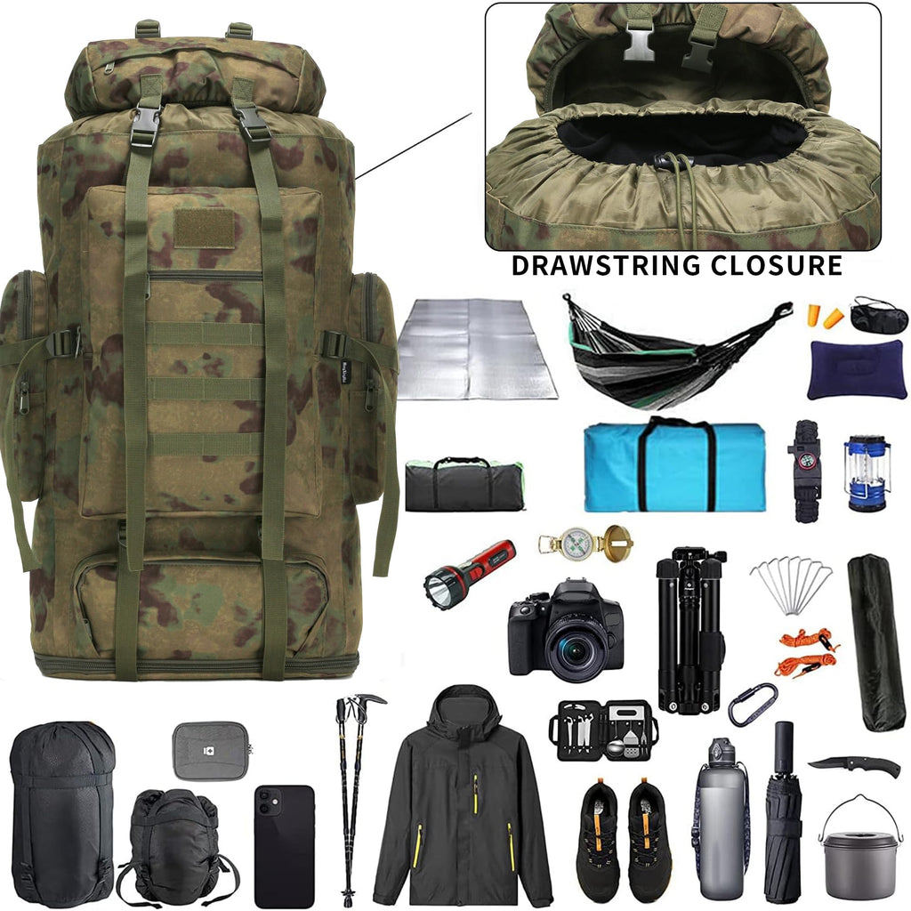 Hiking Backpack 70L/100L Camping Backpack Military Rucksack