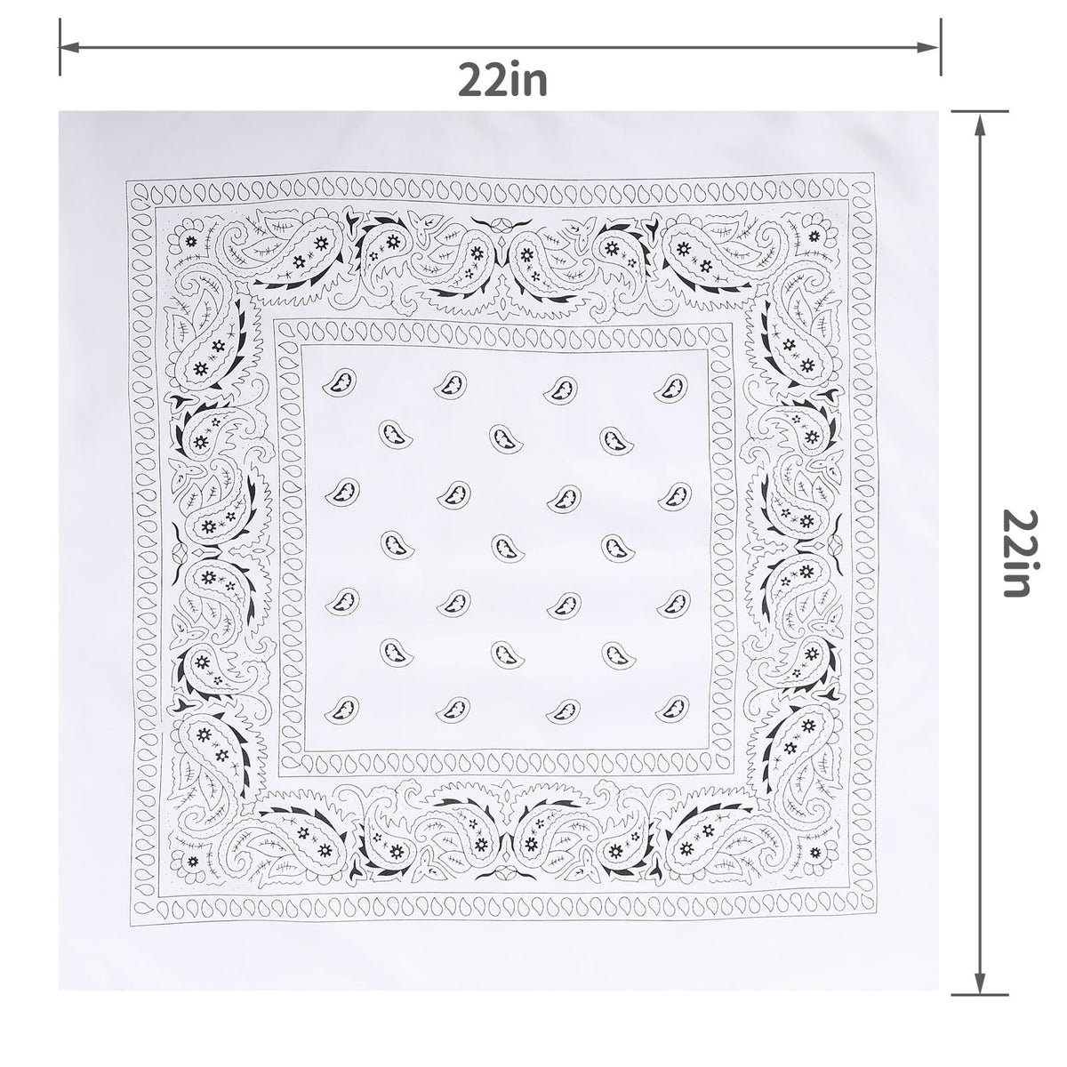 Jeatonge 20 Pcs Bandanas for Women Men Head Scarf Handkerchief 22x22 Inch
