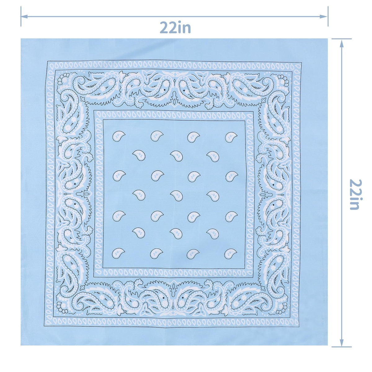 Jeatonge 20 Pcs Bandanas for Women Men Head Scarf Handkerchief 22x22 Inch