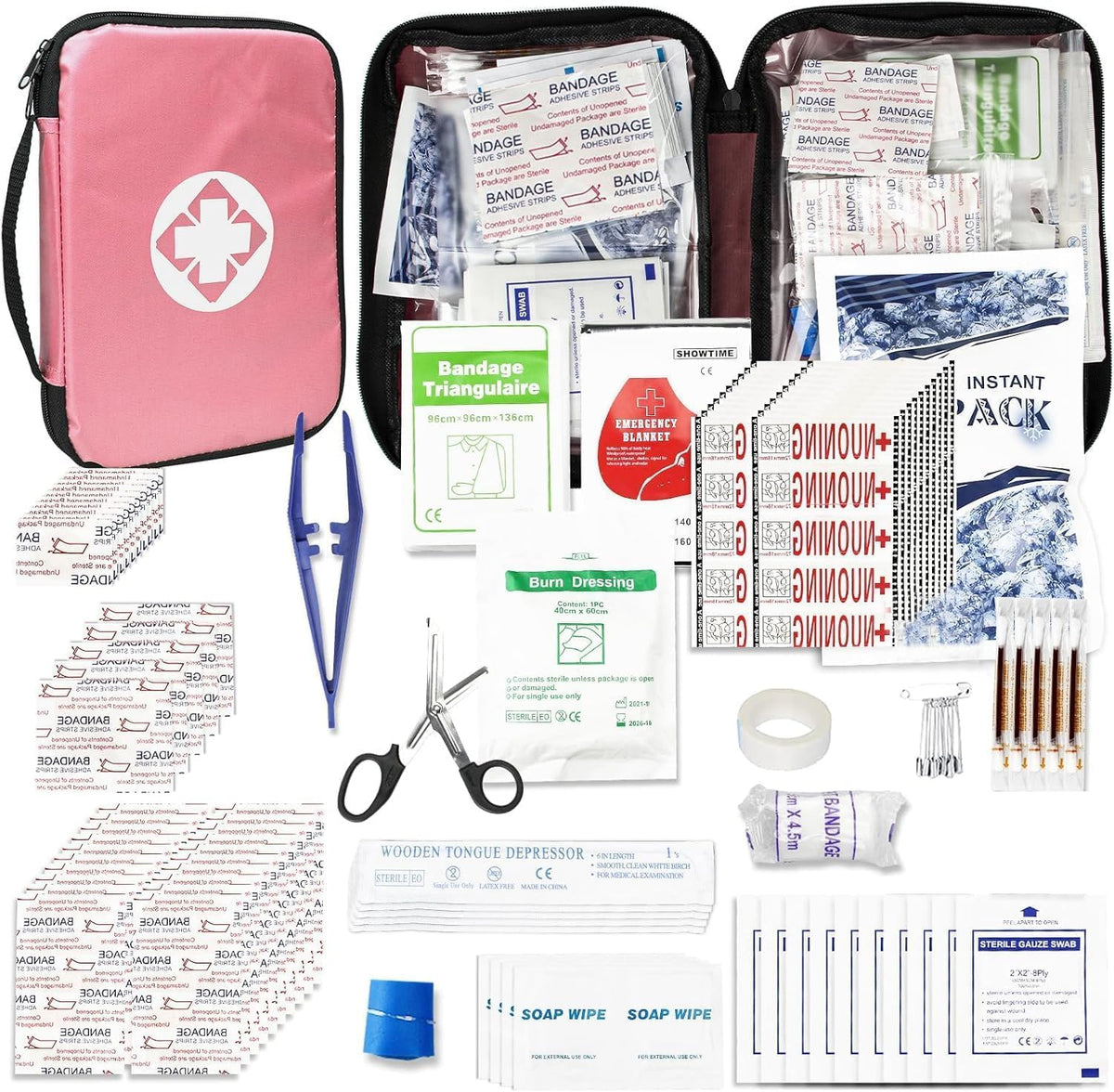 First Aid Kit - 300 Pieces - Car, Home, Camping Essentials