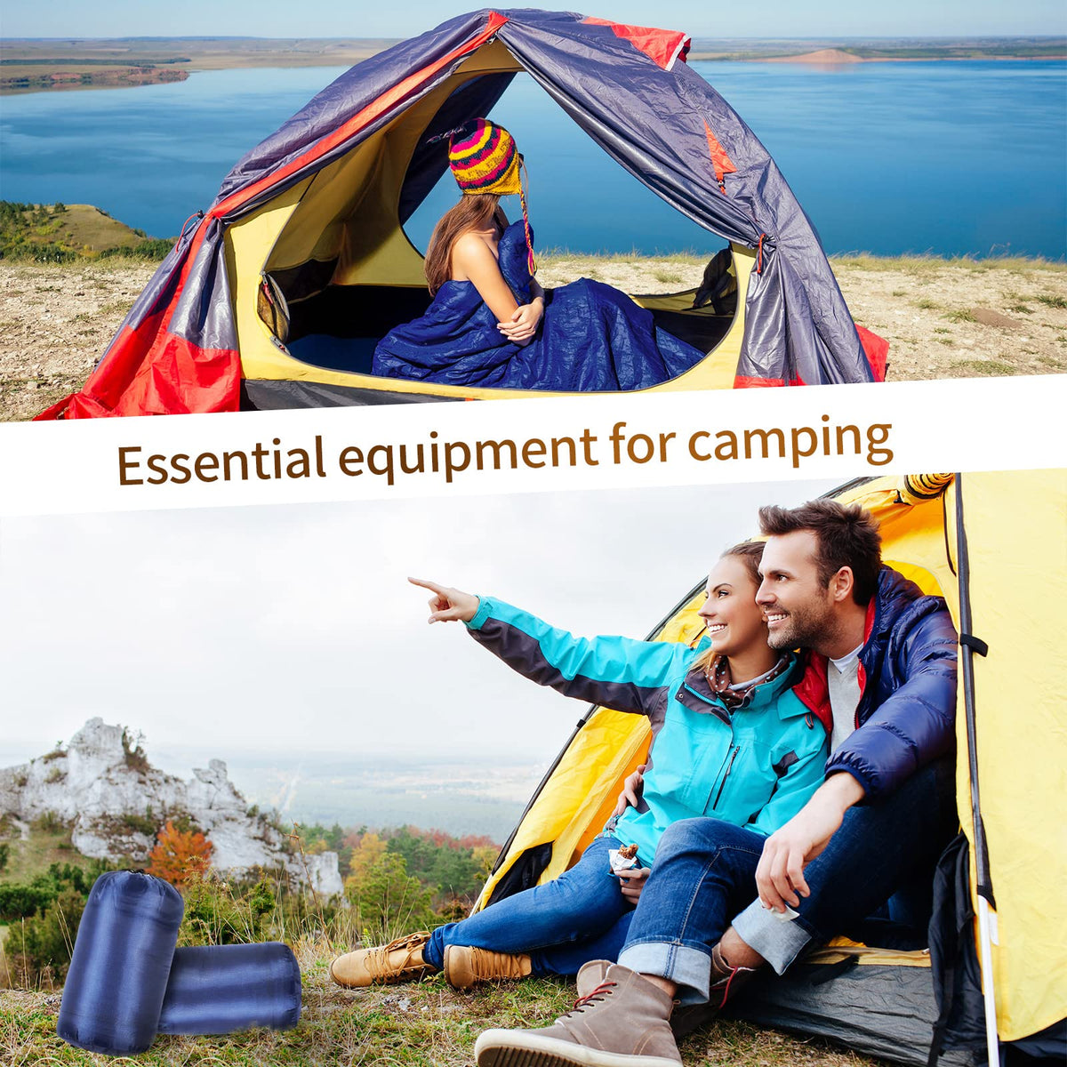 Macarrie 4 Pack 0 Degree Sleeping Bags for Adults