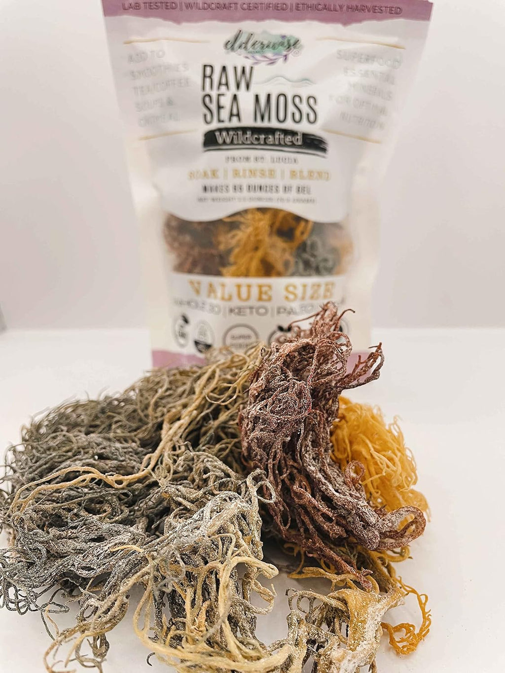 Elderwise Full Spectrum Sea Moss, Wildcrafted, St. Lucia, 2.5oz Raw