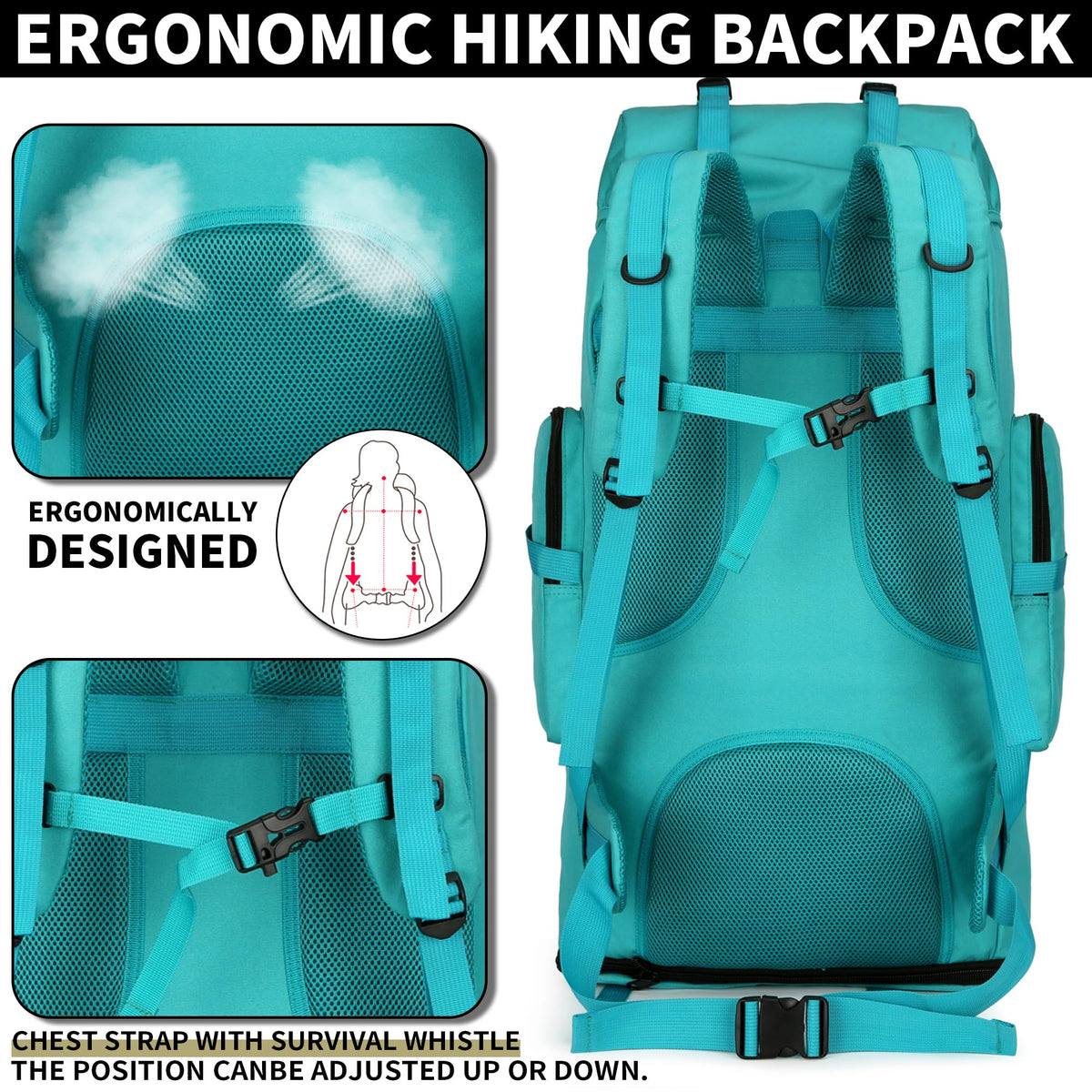 Hiking Backpack 70L/100L Camping Backpack Military Rucksack