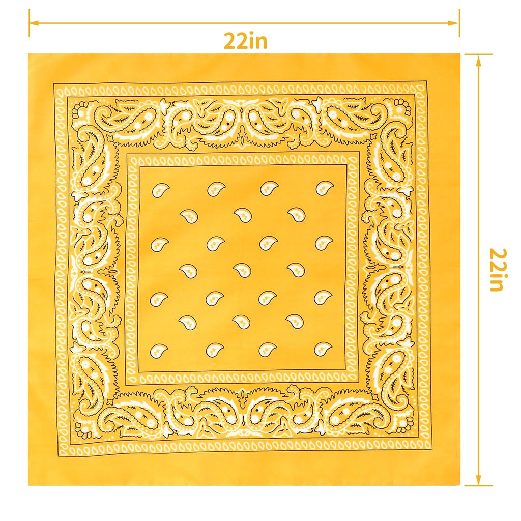 Jeatonge 20 Pcs Bandanas for Women Men Head Scarf Handkerchief 22x22 Inch
