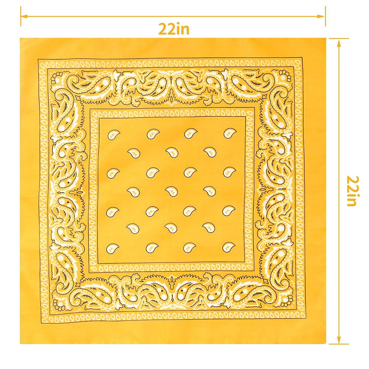 Jeatonge 20 Pcs Bandanas for Women Men Head Scarf Handkerchief 22x22 Inch