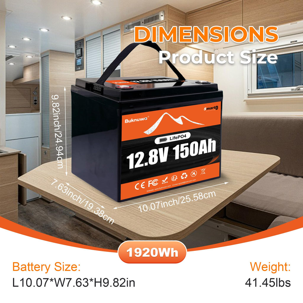 12V 100Ah LiFePO4 Lithium Battery with Bluetooth,15000+ Cycles Lithium Battery for Trolling Motor, Off-Grid,Boat,RV, Marine, Solar (12.8V 100Ah-Bluetooth)