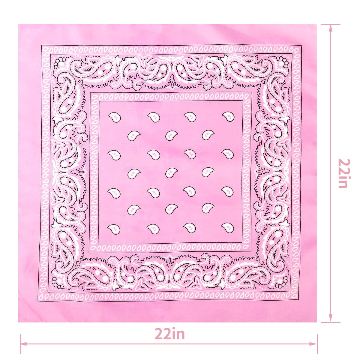 Jeatonge 20 Pcs Bandanas for Women Men Head Scarf Handkerchief 22x22 Inch