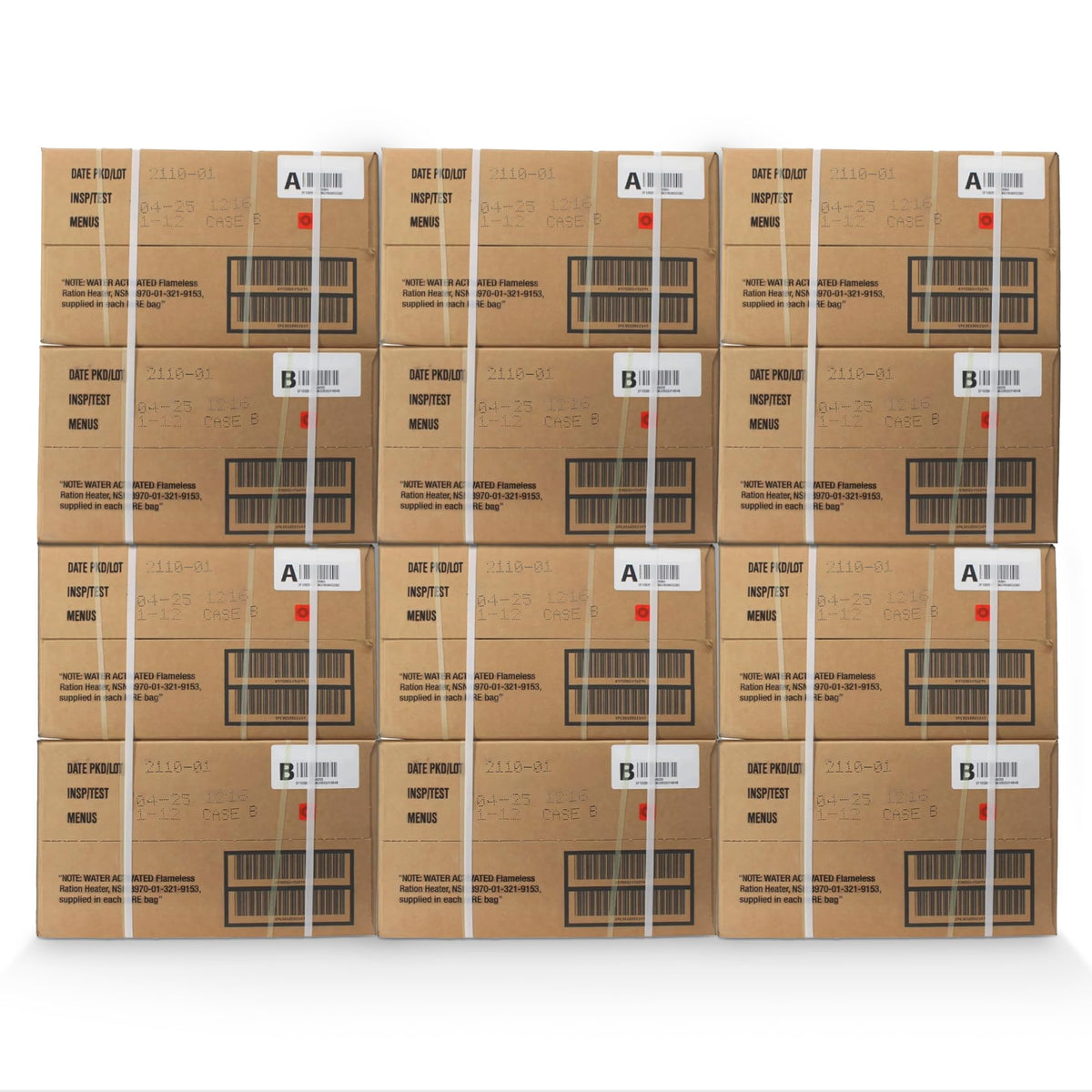 Wornick Sopacko, Ameriqual MRE Meals Ready to Eat Inspection dates 2026 or Better , Emergency Food Supply, Survival Camping Outdoor (INSPECTION DATE IS NOT EXPIRATION DATE) 12 Pack(A & B Case Bundle, 2, Count)