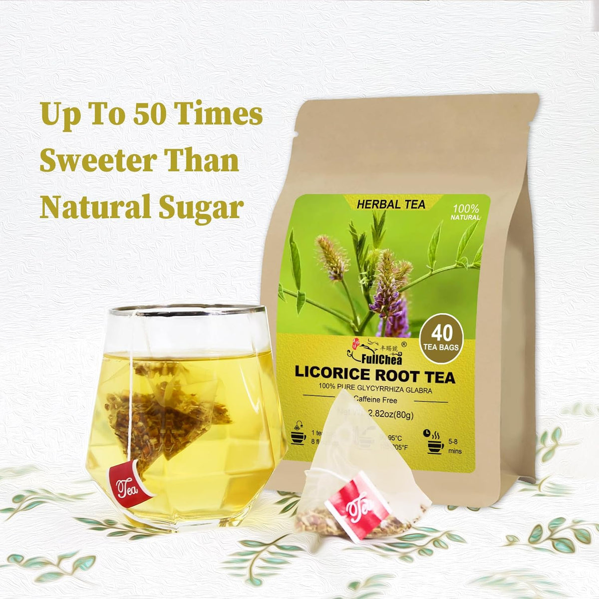 FullChea - Burdock Root Tea Bags, 40 Count, Premium Burdock Root