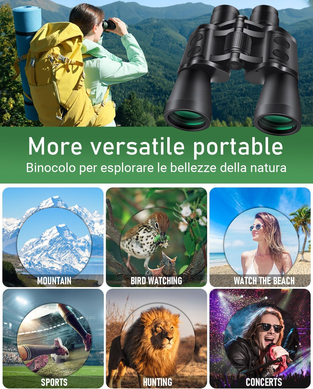 20x50 Binoculars for Adults-High Powered