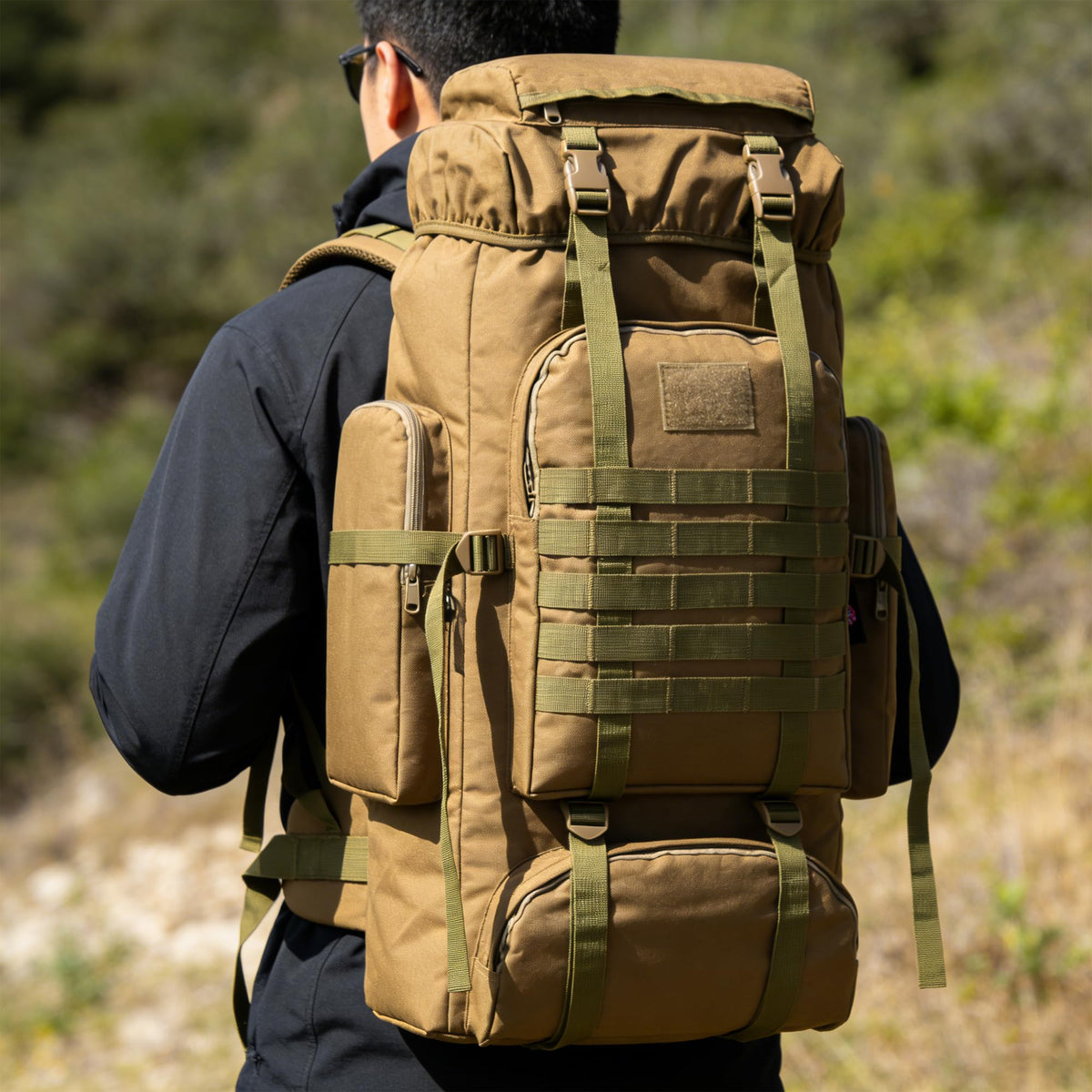 Hiking Backpack 70L/100L Camping Backpack Military Rucksack