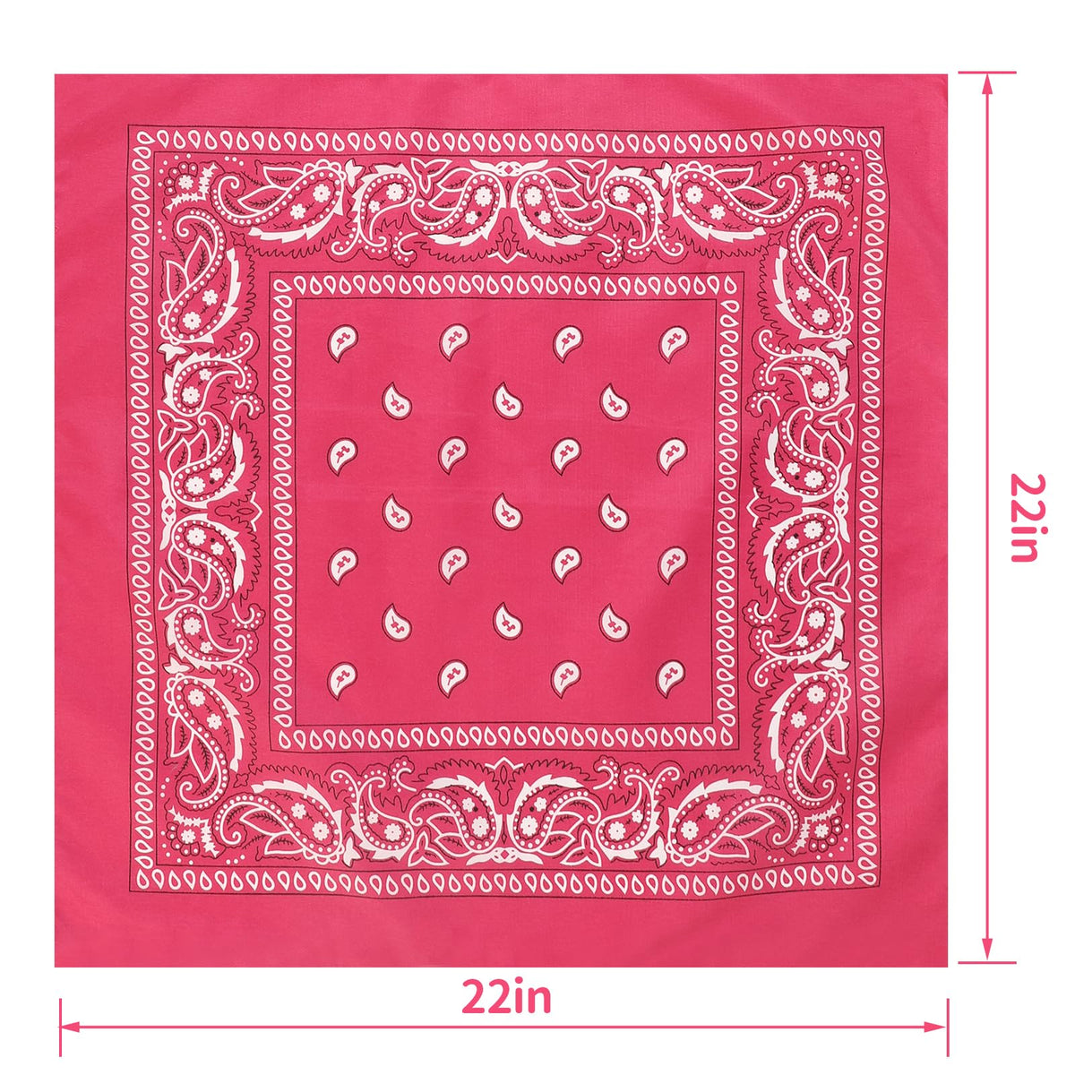Jeatonge 20 Pcs Bandanas for Women Men Head Scarf Handkerchief 22x22 Inch