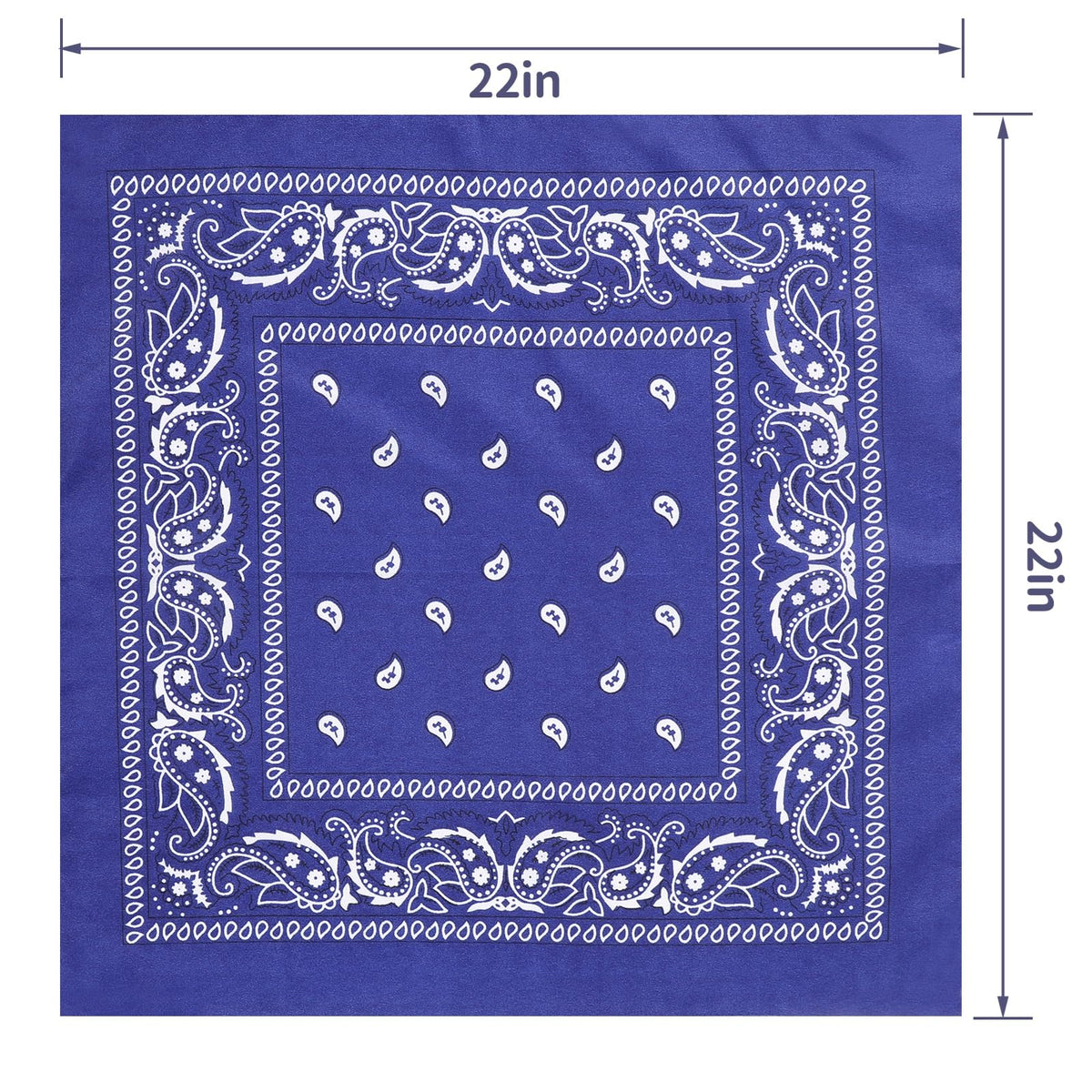 Jeatonge 20 Pcs Bandanas for Women Men Head Scarf Handkerchief 22x22 Inch