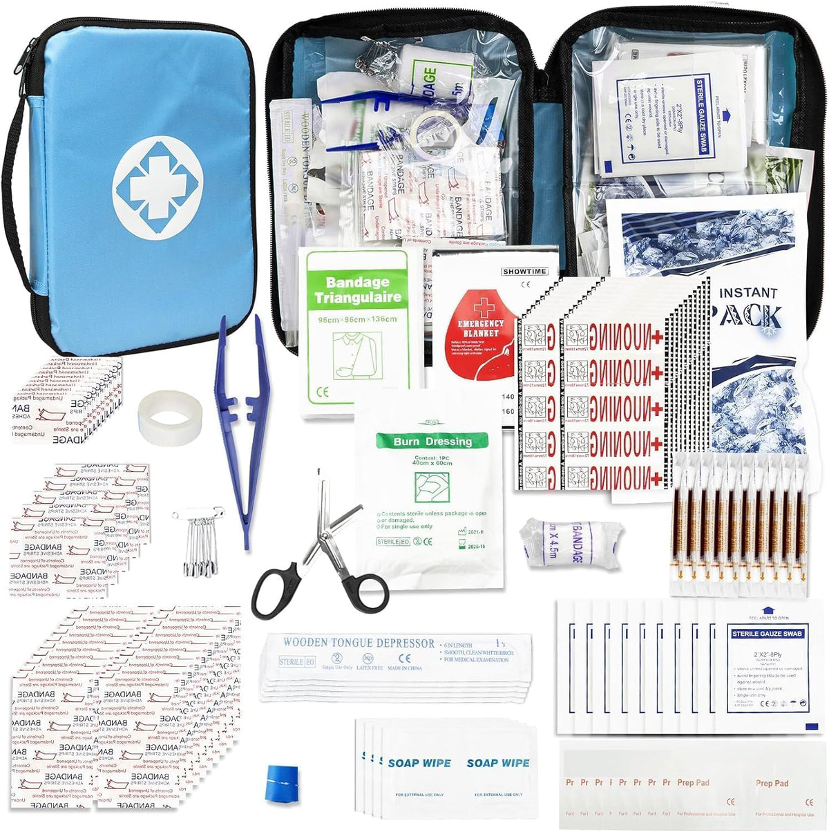 First Aid Kit - 300 Pieces - Car, Home, Camping Essentials