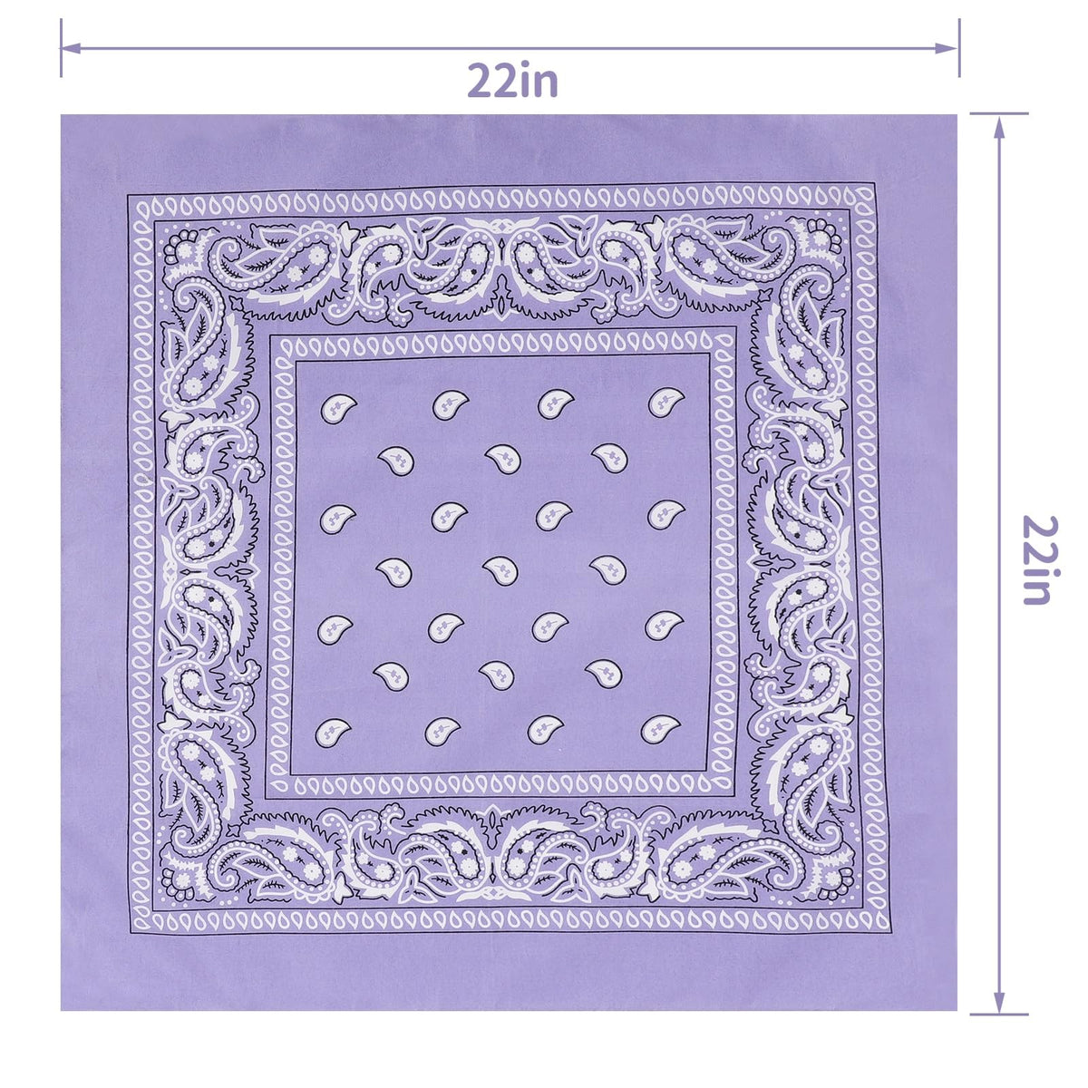 Jeatonge 20 Pcs Bandanas for Women Men Head Scarf Handkerchief 22x22 Inch
