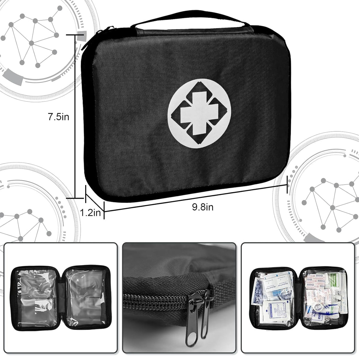 First Aid Kit - 300 Pieces - Car, Home, Camping Essentials