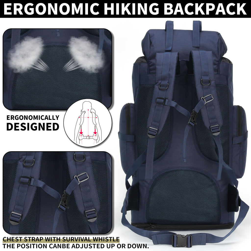 Hiking Backpack 70L/100L Camping Backpack Military Rucksack