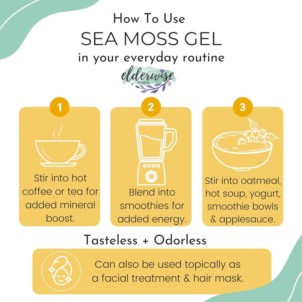 Elderwise Full Spectrum Sea Moss, Wildcrafted, St. Lucia, 2.5oz Raw