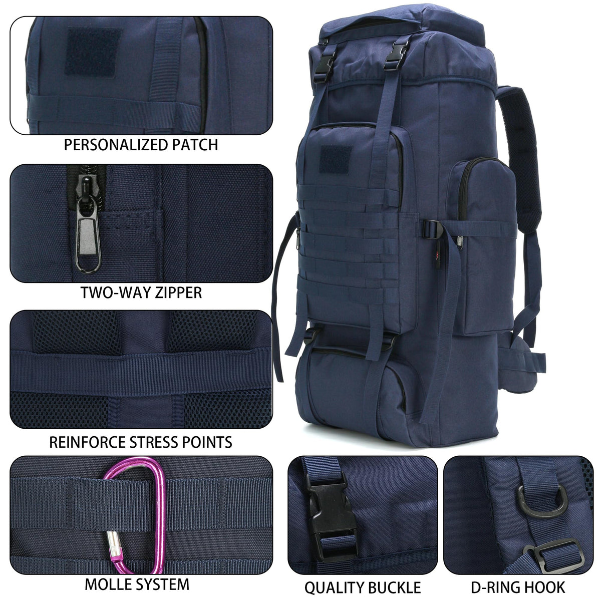 Hiking Backpack 70L/100L Camping Backpack Military Rucksack