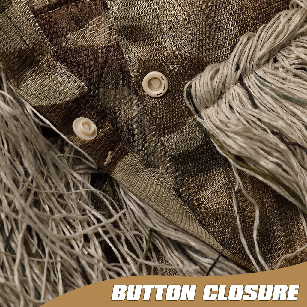 DoCred 5-In-1 Ghillie Suit, 3D Camouflage Hunting Suit