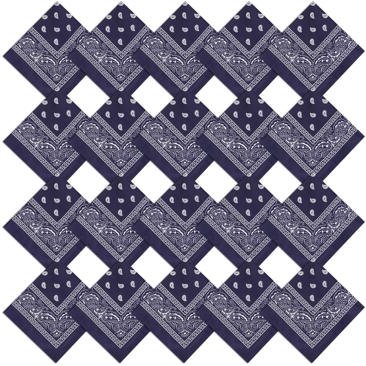 Jeatonge 20 Pcs Bandanas for Women Men Head Scarf Handkerchief 22x22 Inch